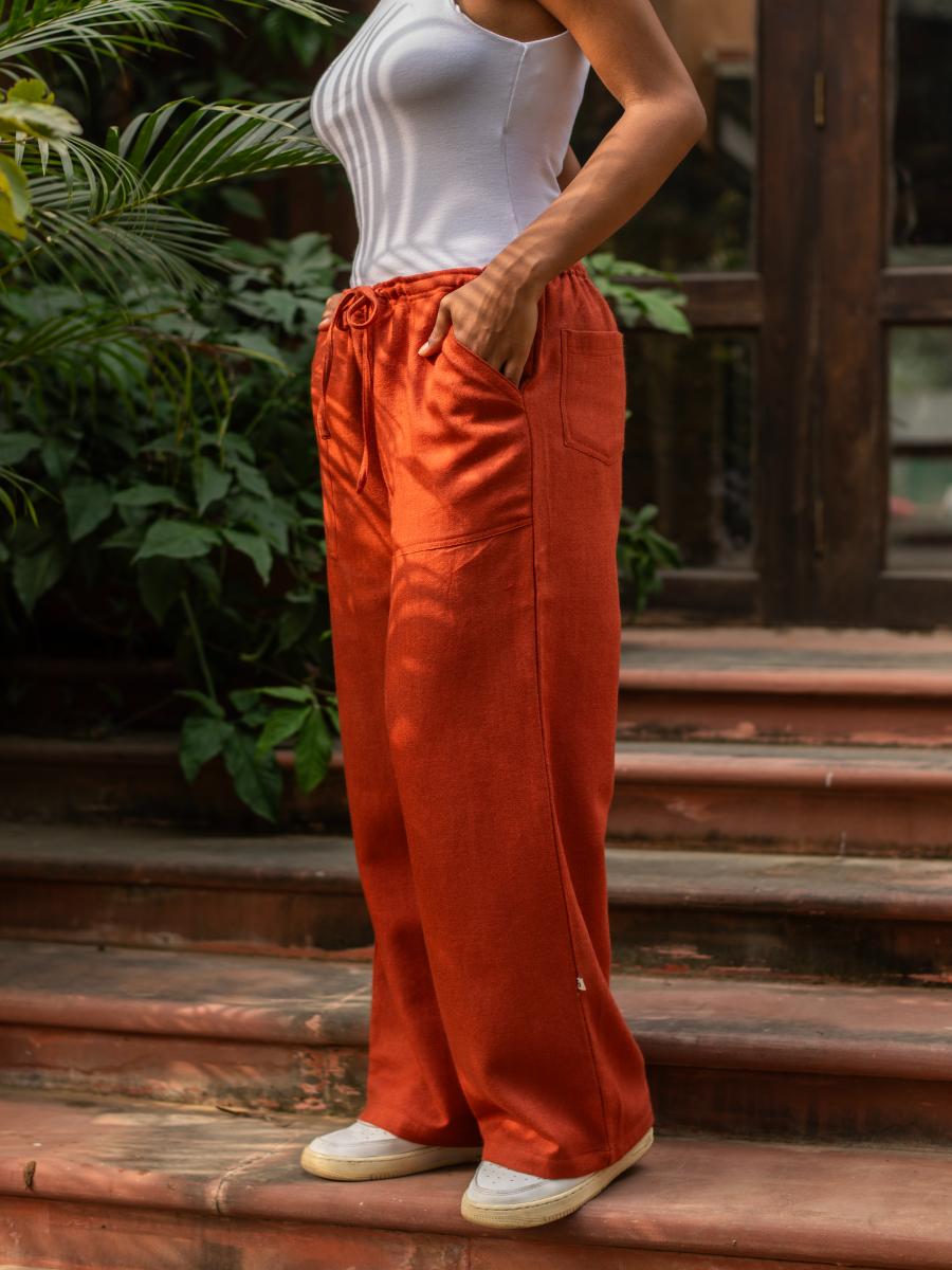 Patch Pocket Pant (Hearing Wool) : Paprika