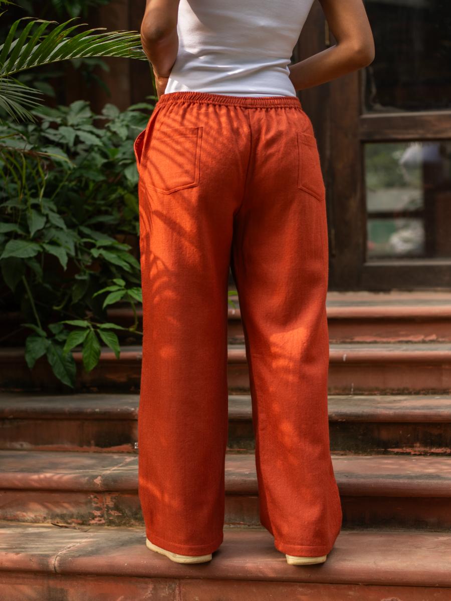 Patch Pocket Pant (Hearing Wool) : Paprika