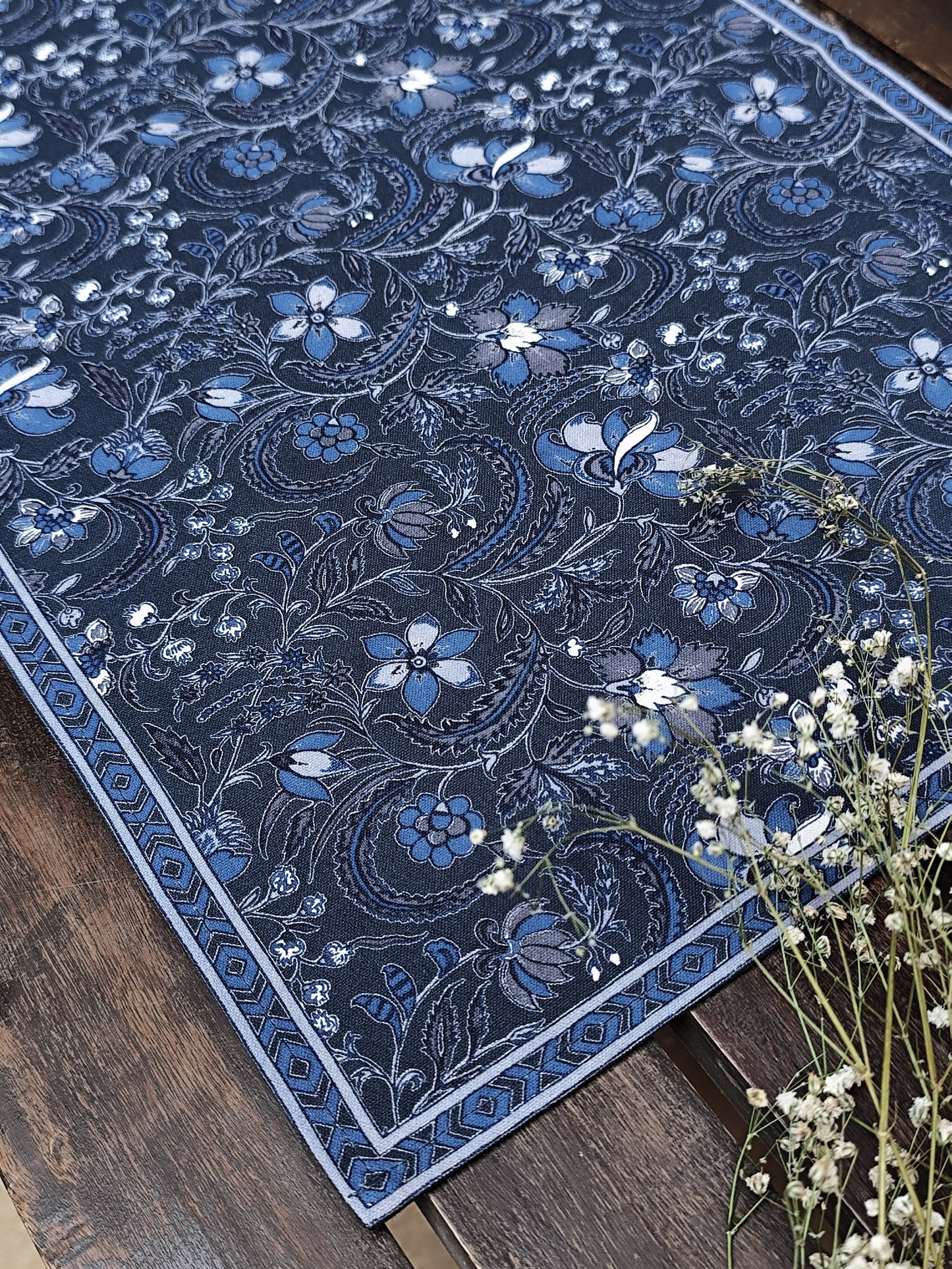 Printed Mat Set of 6 : Pulicat Indigo