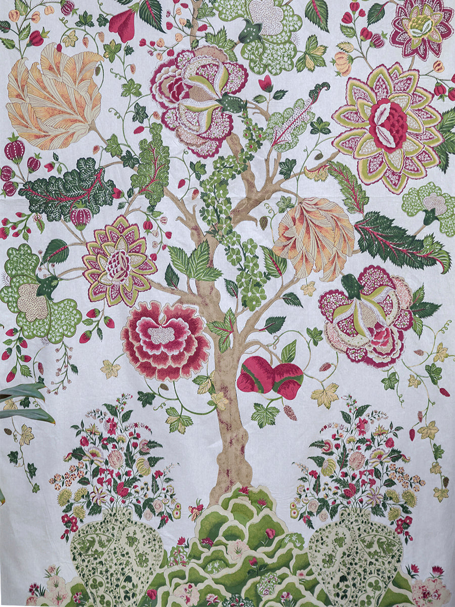 Voile Curtain : Tree of Life Natural