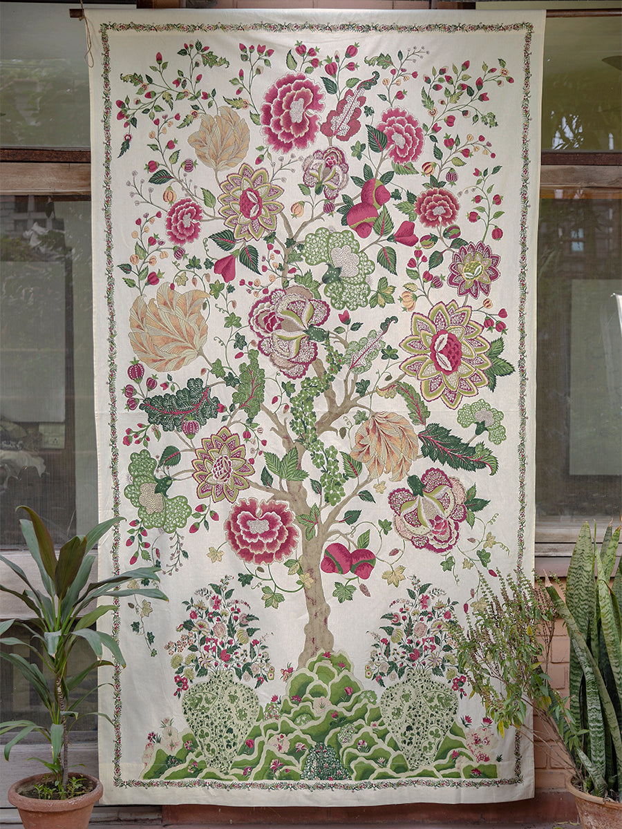 Sheeting Curtain : Tree of Life Natural