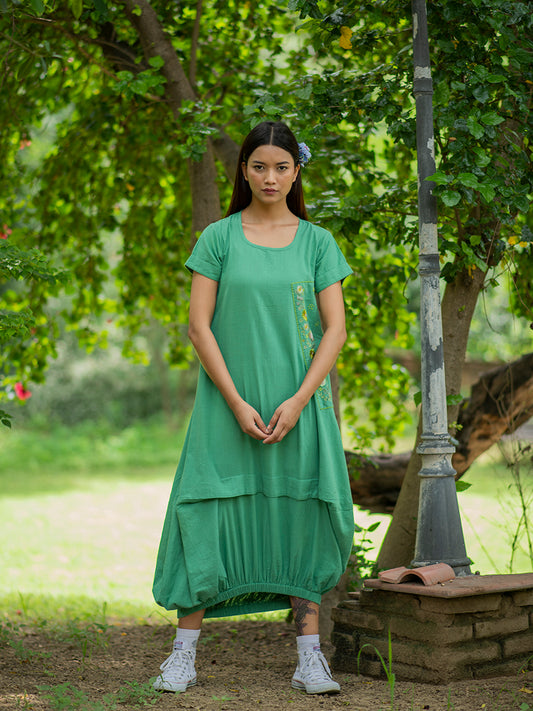 Ujbeki Dress : Emerald