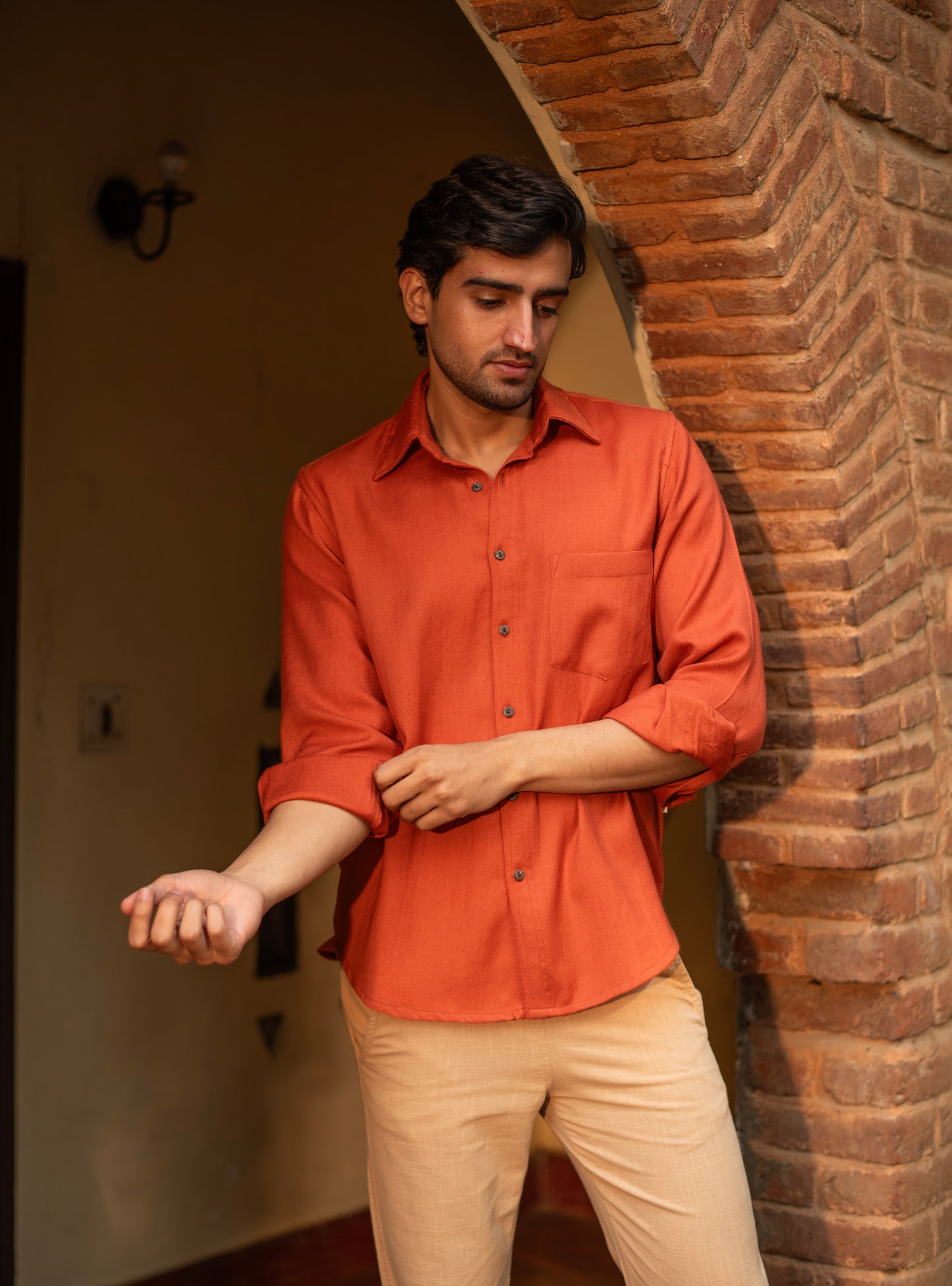 Xavier Shirt FS : (Wool) Paprika