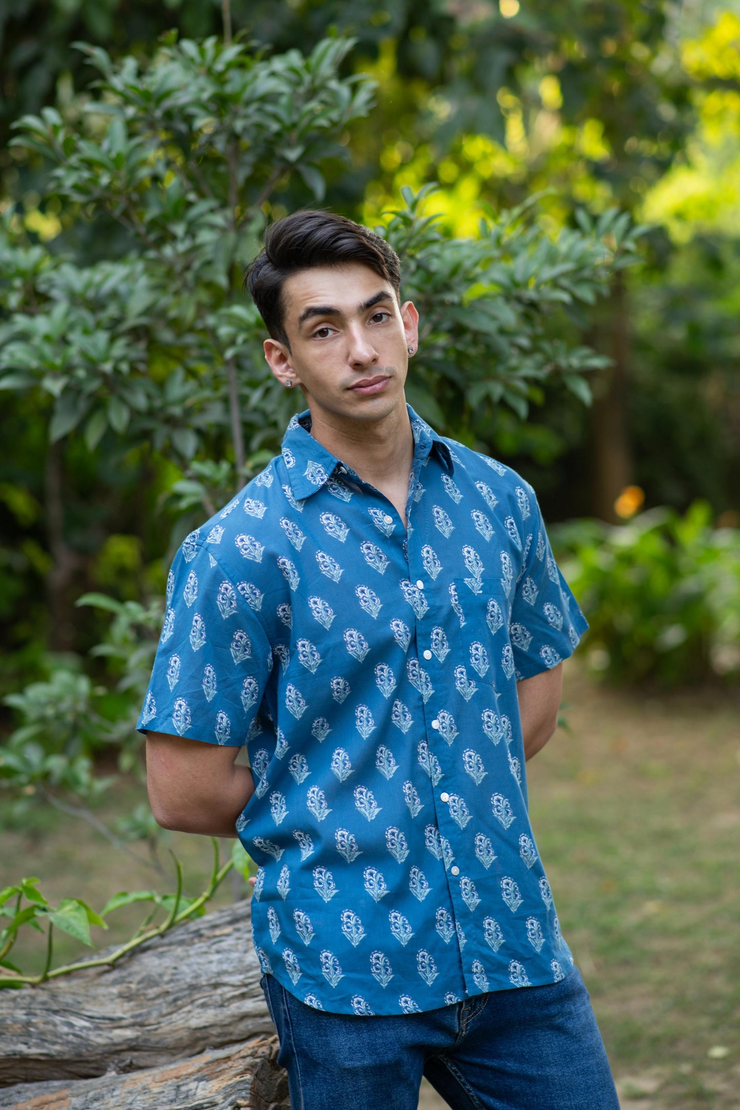 Xavier Mens Shirt : Agni Sapphire