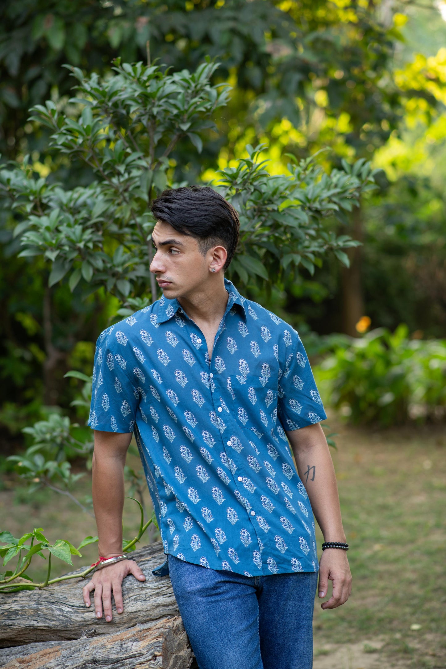 Xavier Mens Shirt : Agni Sapphire