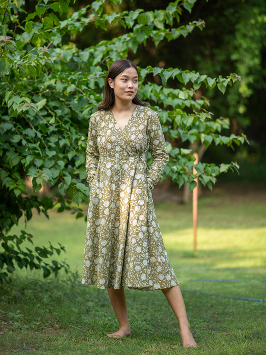 Anarkali Wrap : Sundari Olive