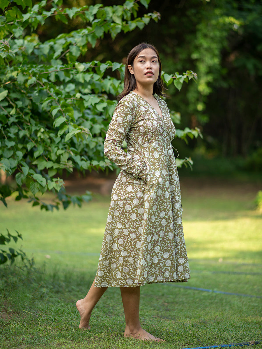 Anarkali Wrap : Sundari Olive