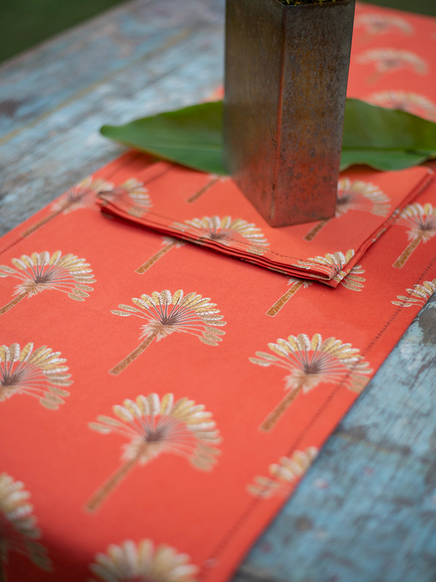 Printed Canvas Runner : Banana Rust