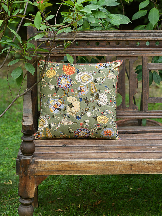 Textured Cushion Cover : Malabar Olive