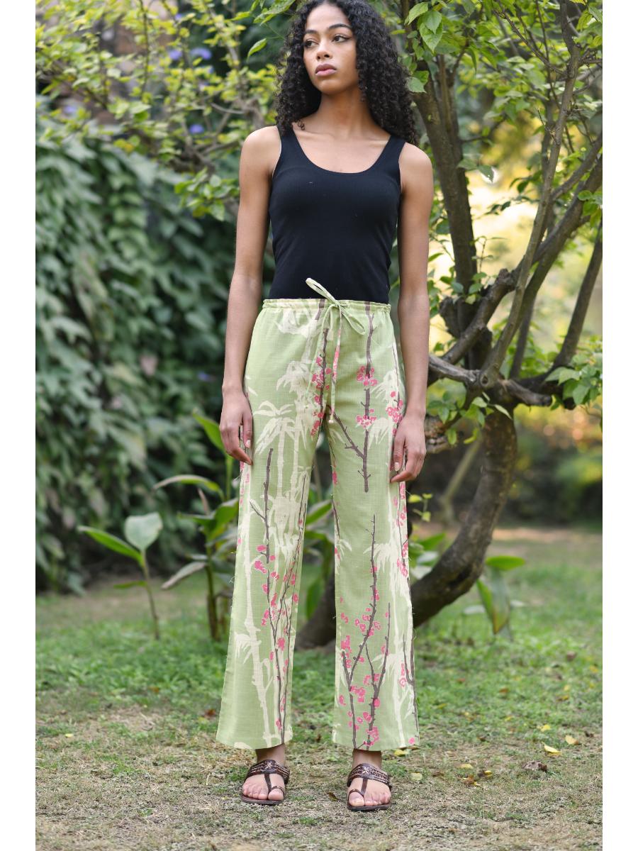 Lounge Pant : Cherry Blossom Green