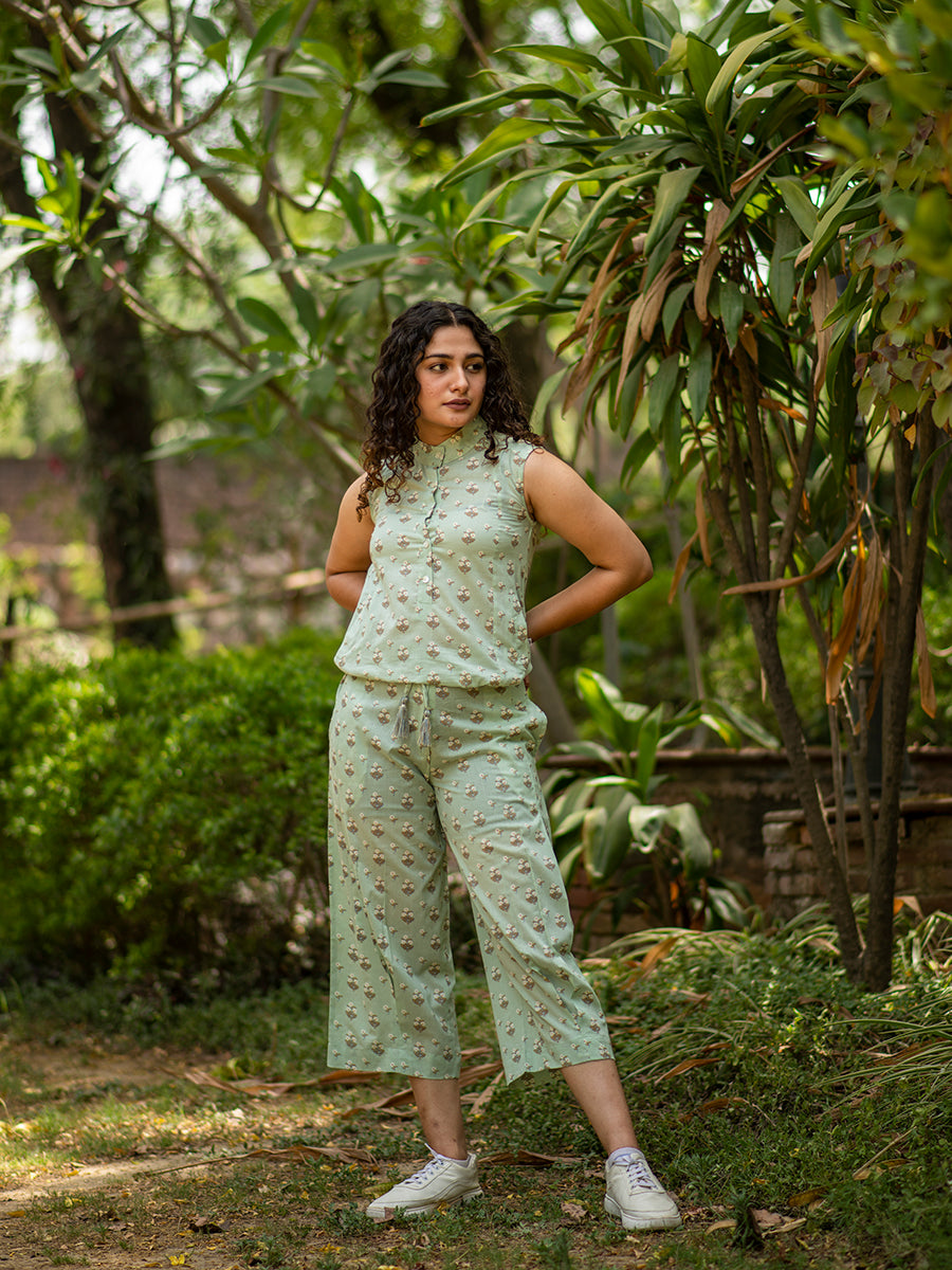 Cycle Pant : Chanderi Mint