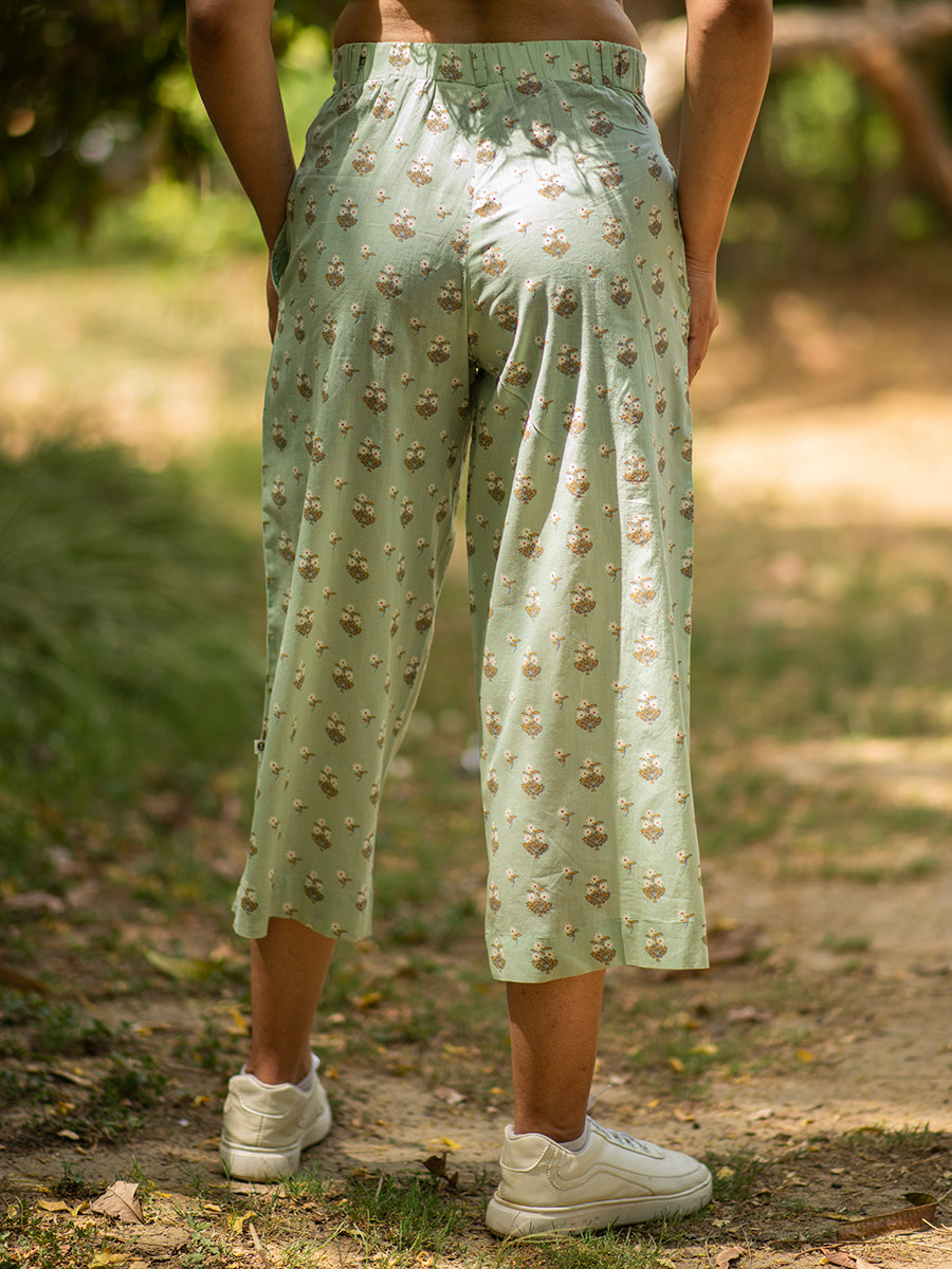 Cycle Pant : Chanderi Mint