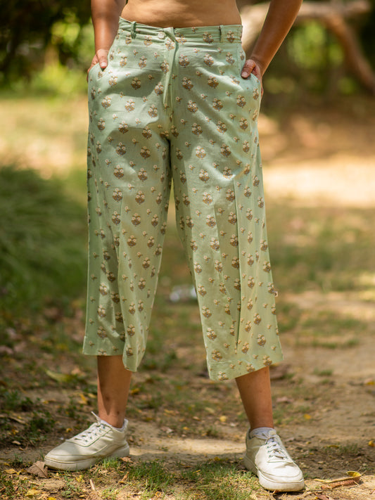 Cycle Pant : Chanderi Mint