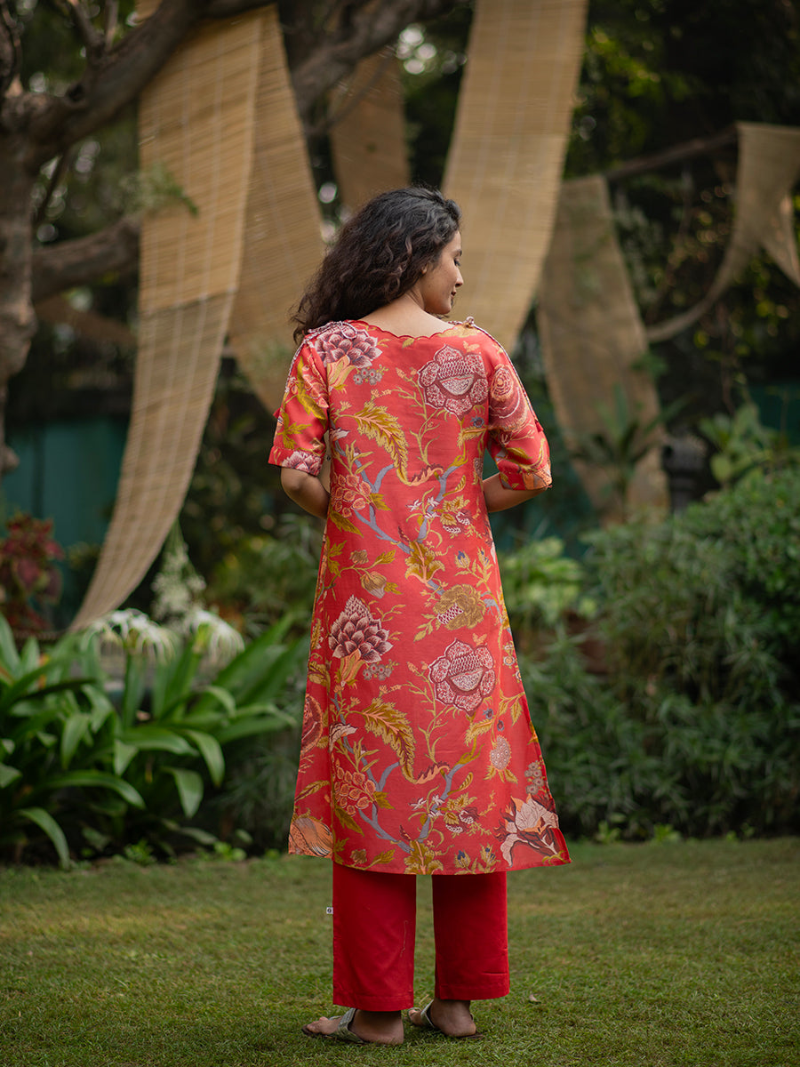 Aphre Kurta : Sequoia Red