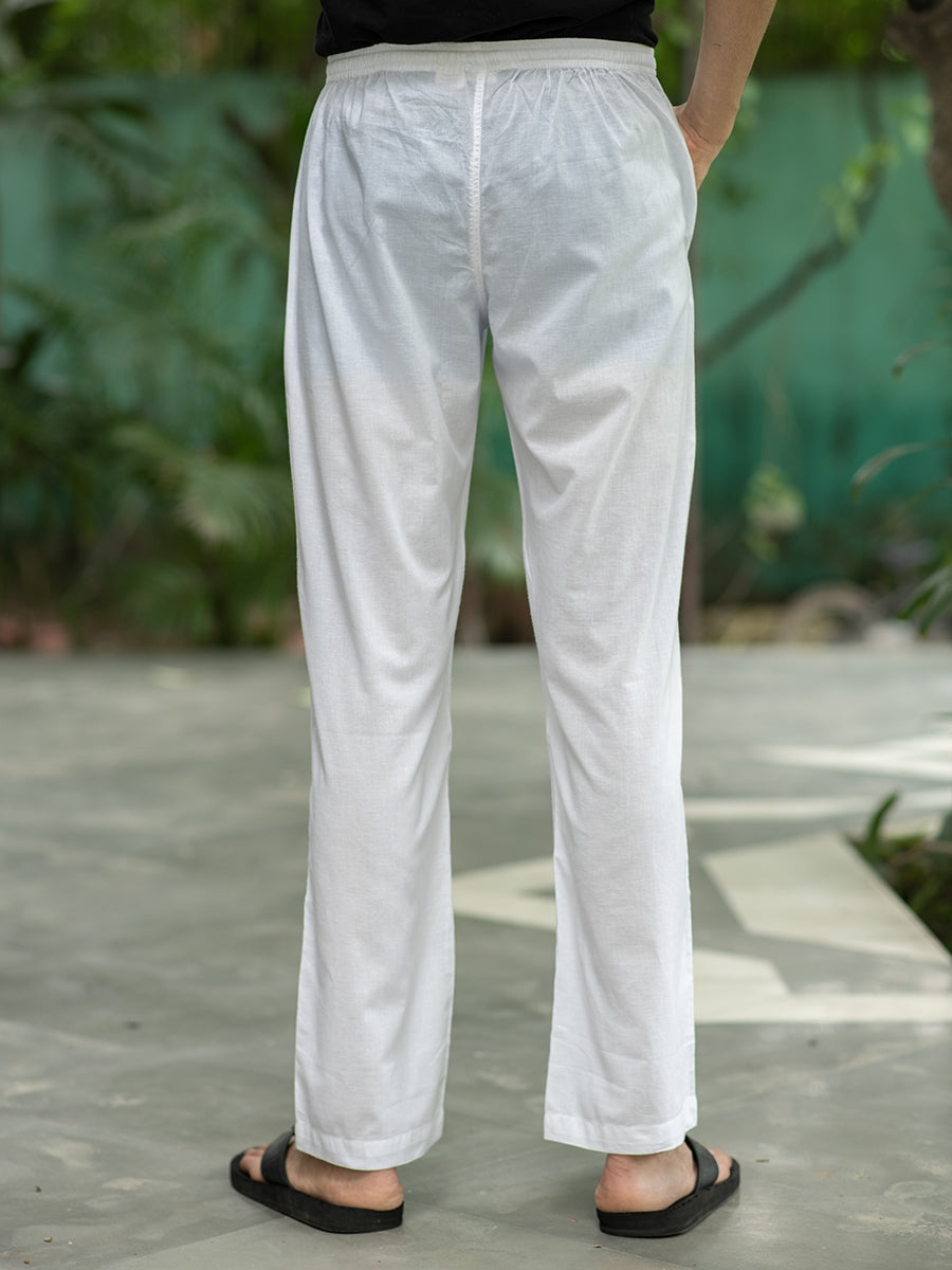 Men's House Pant : Slub White