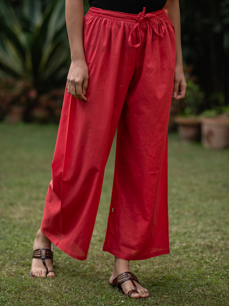 Kaarigiri Palazzo Pant : RED