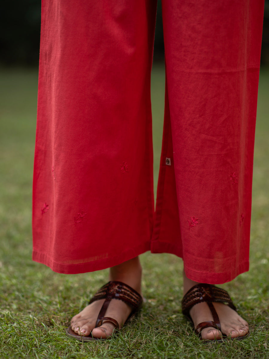 Kaarigiri Palazzo Pant : RED