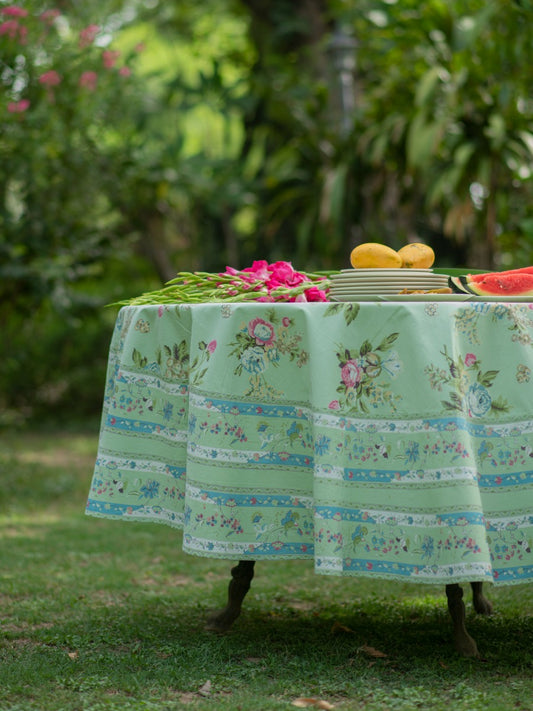 Round Table Cloth : Potpourri Celadon