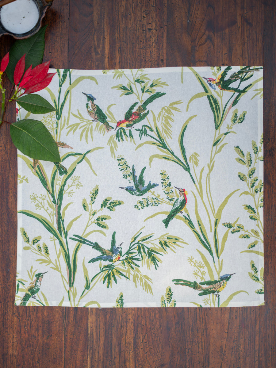 Napkin Set of 6 : Hummingbird Natural