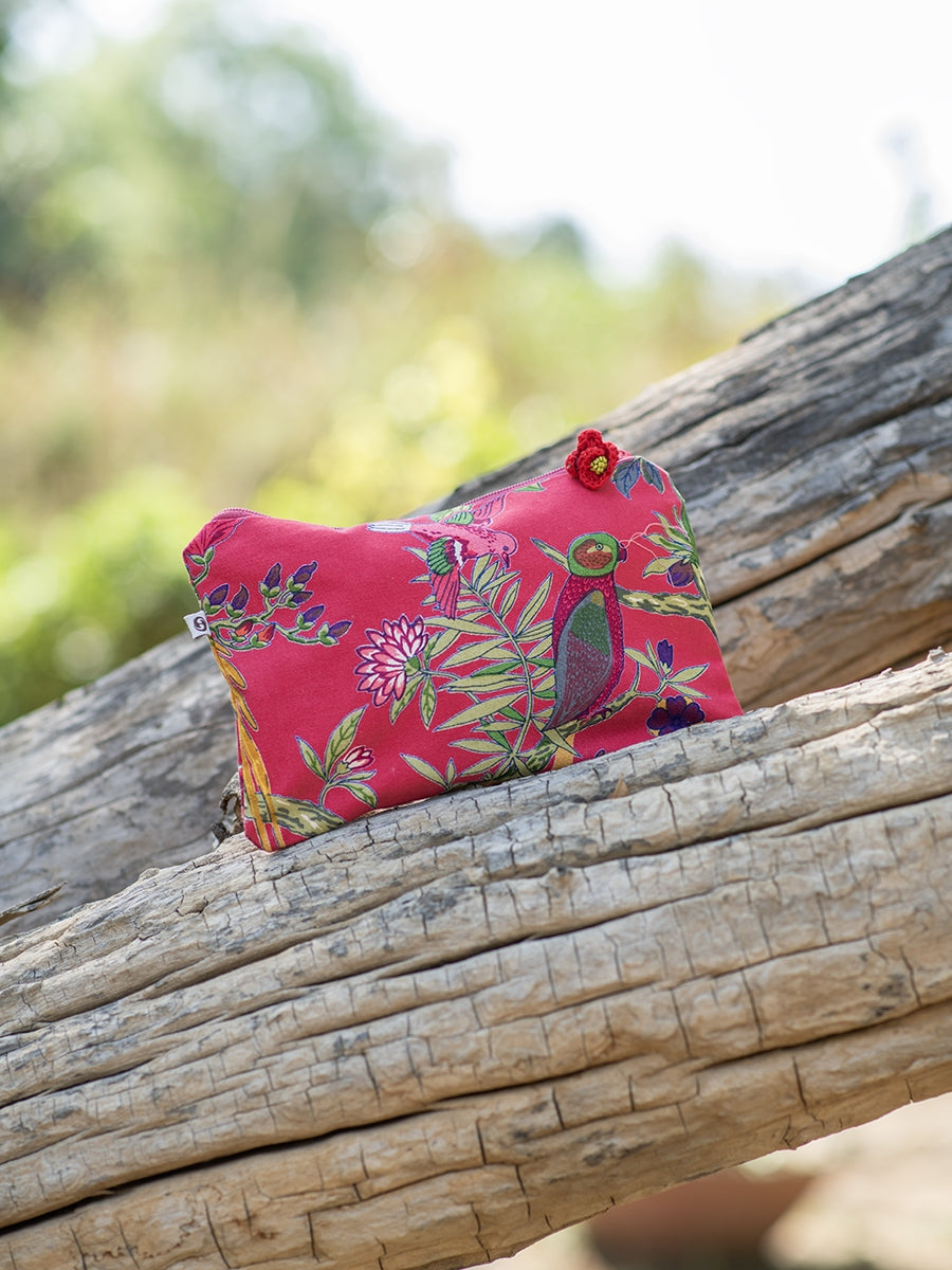 Pencil Bag : Bird Coral