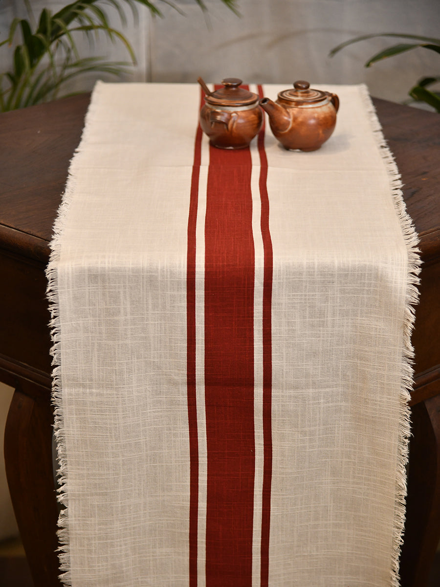 Table Runner : Stripe Red