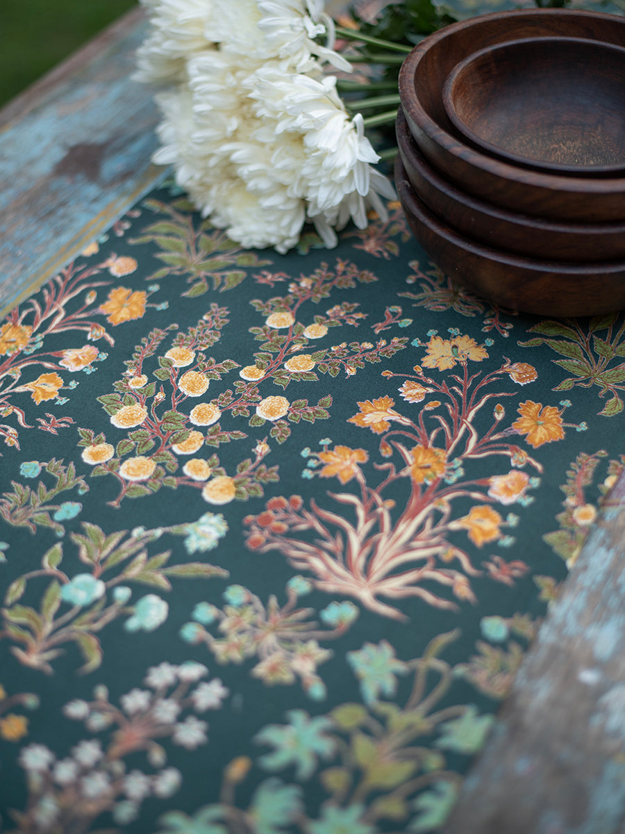 Canvas Runner : Garden Emerald