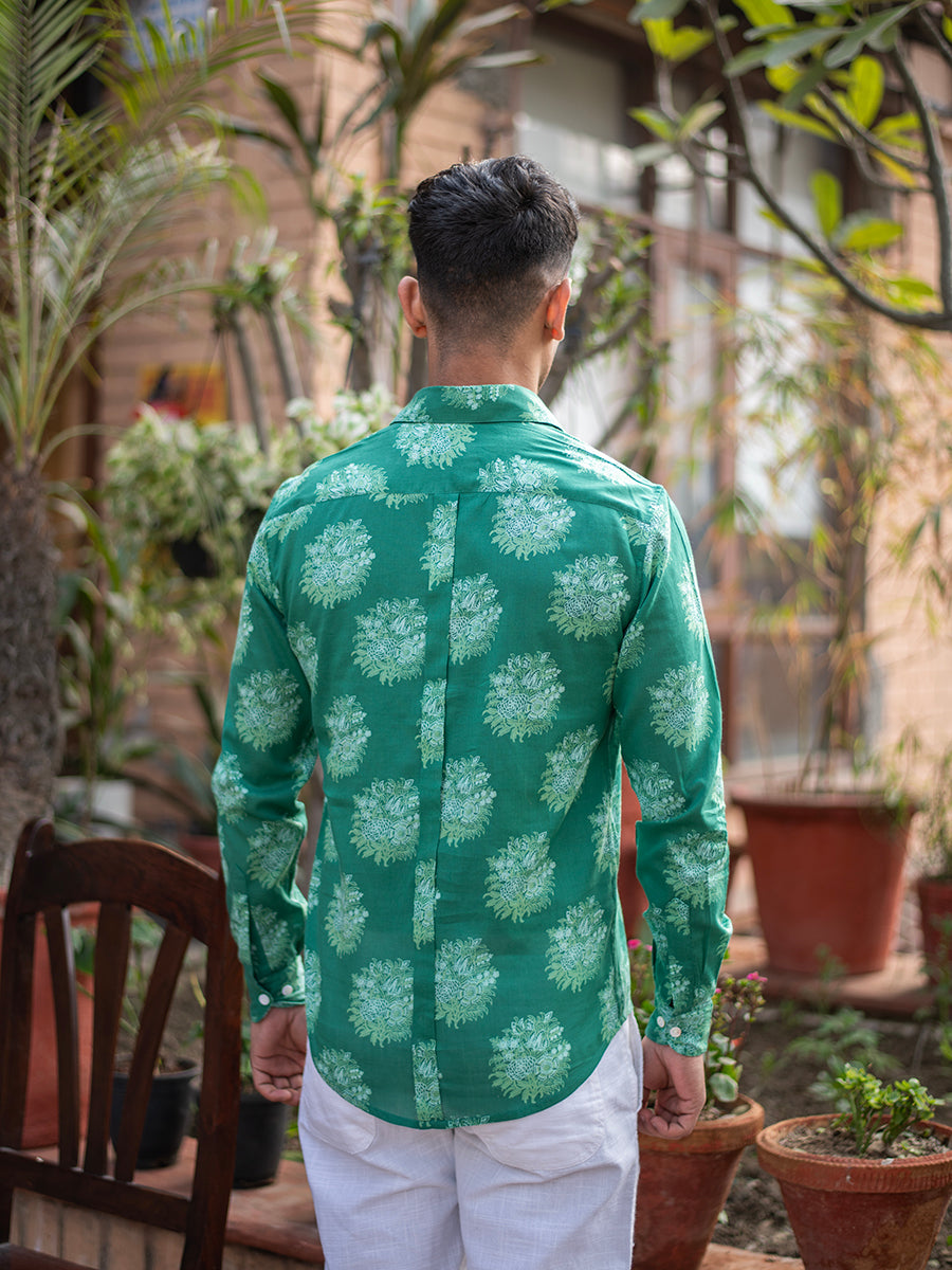 Hangout Mens Shirt : Gulab Green