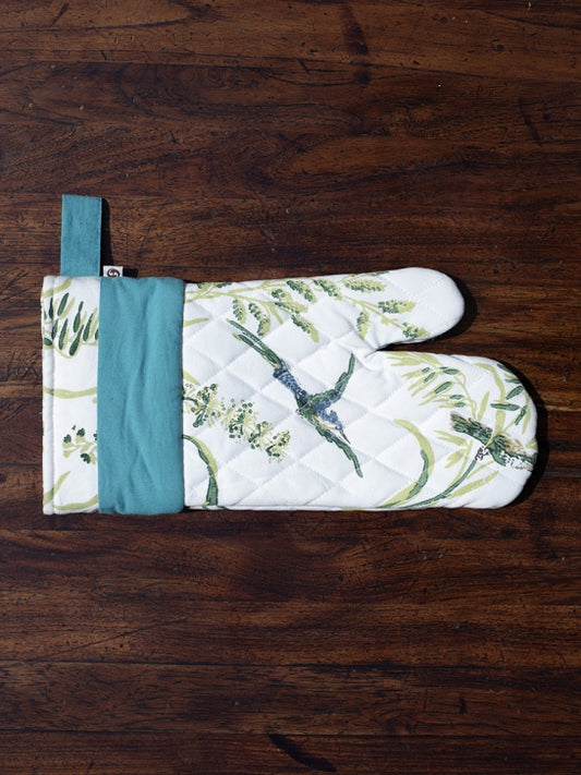 Oven Mitt : Hummingbird Natural