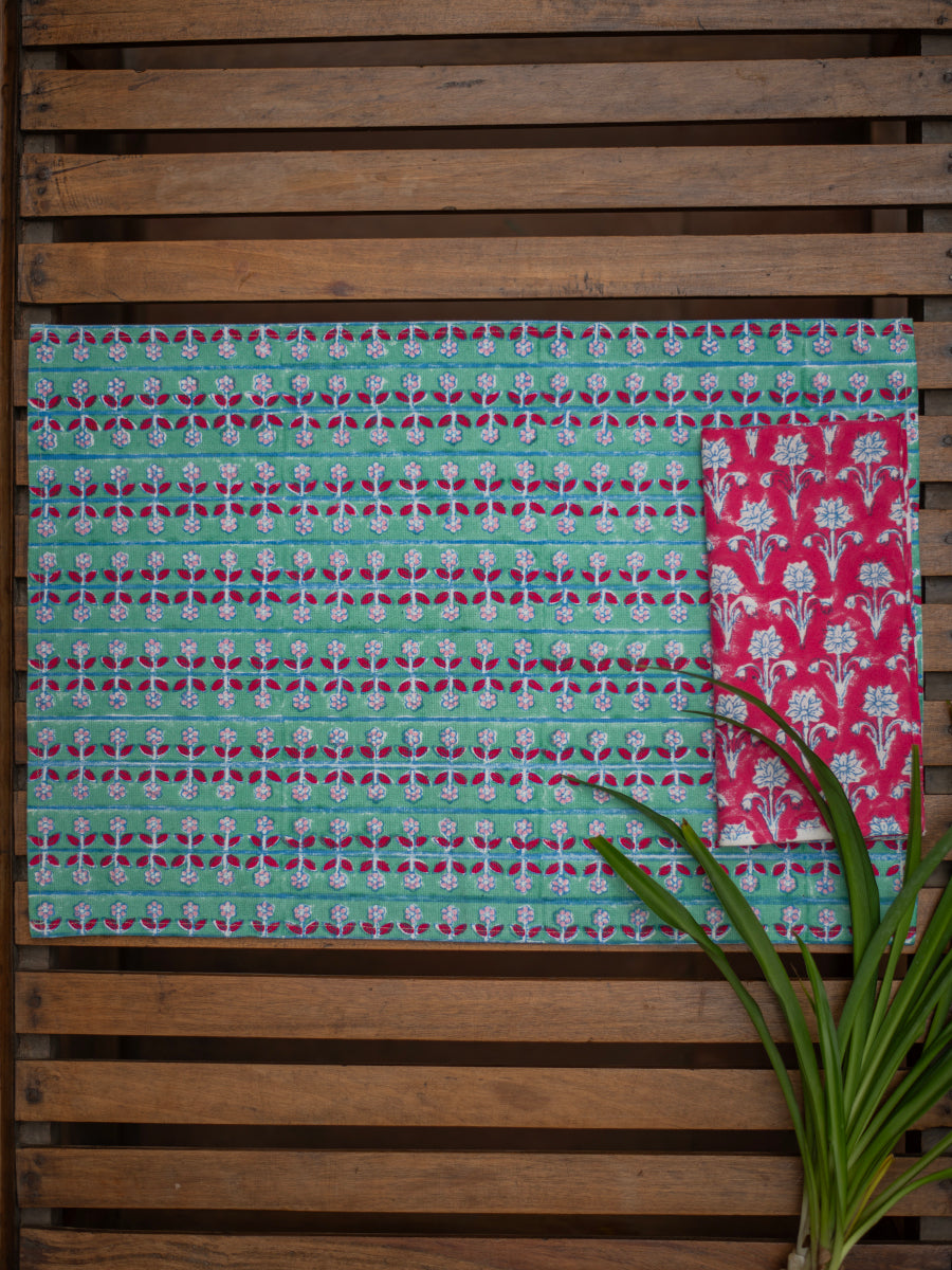 Block Printed Mat Set of 6 : Mix n Match