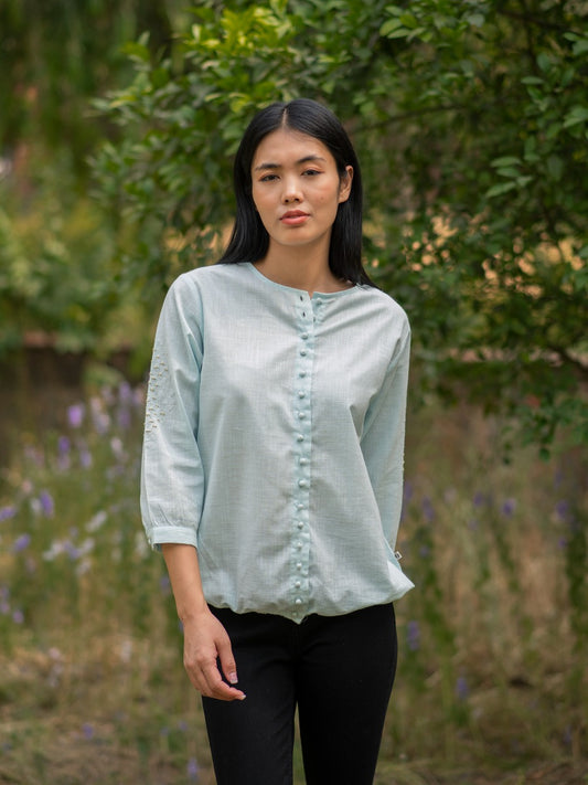 Maria Top : Powder Blue