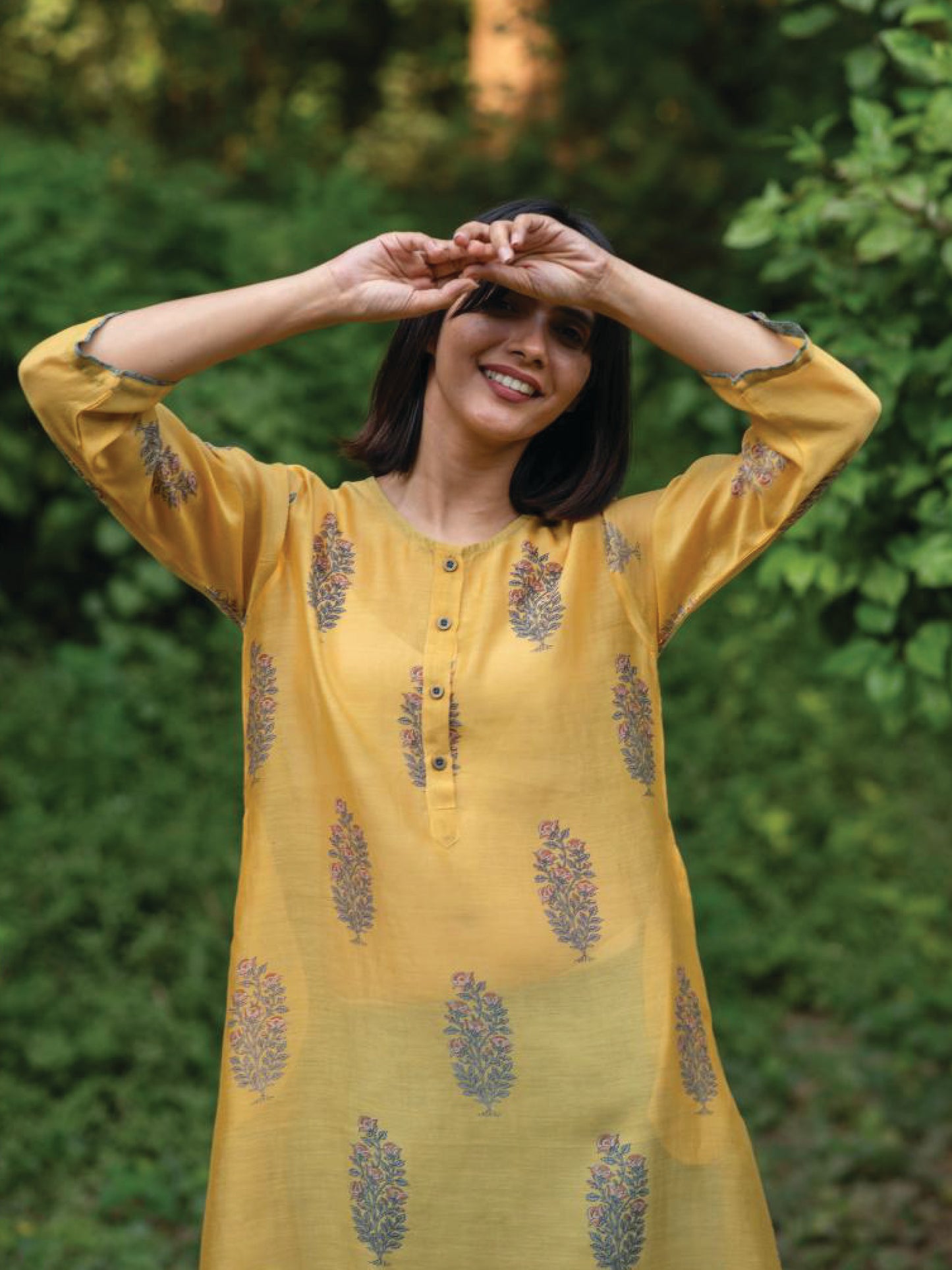 A Line Kurta C.S. : Rosa Yellow