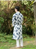 Men's Kimono : Leopard White