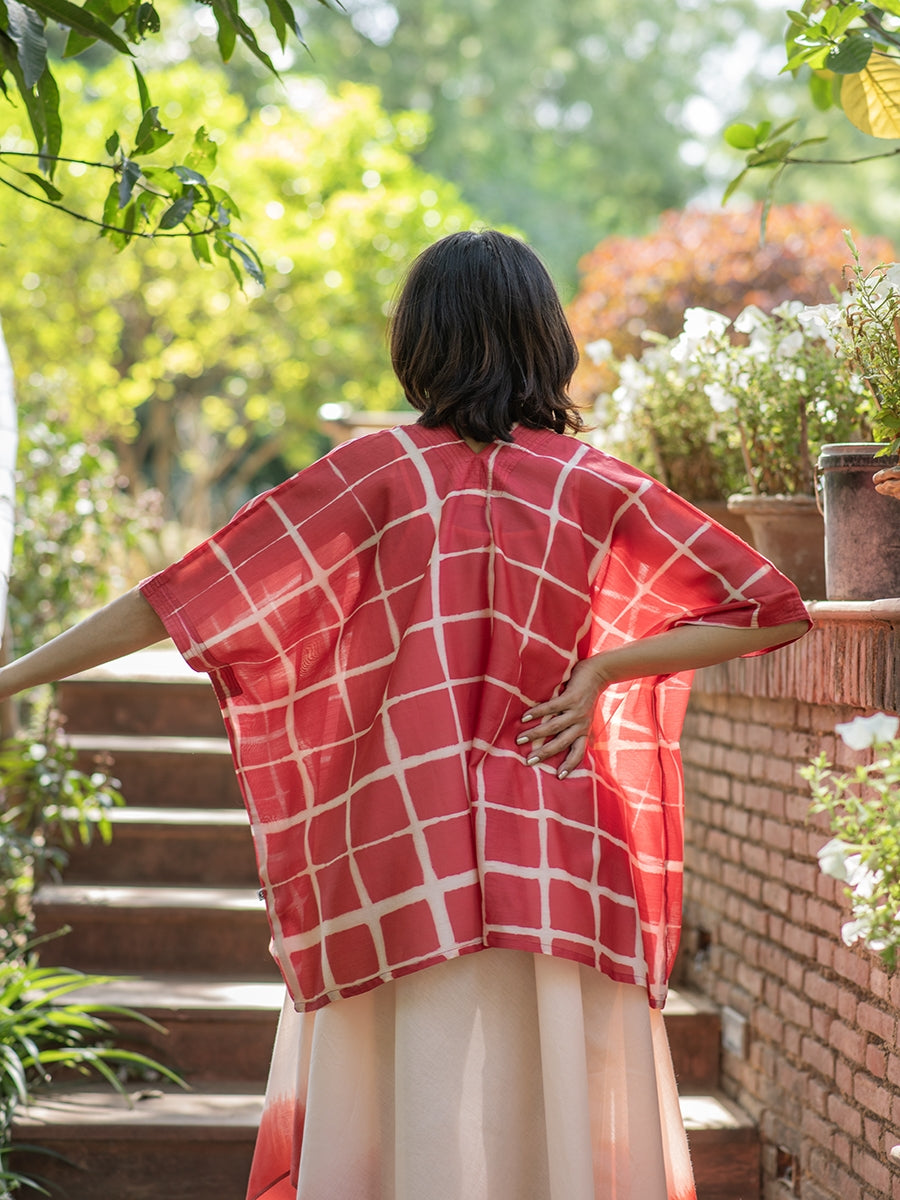 Shimmery Shrug : Square Red