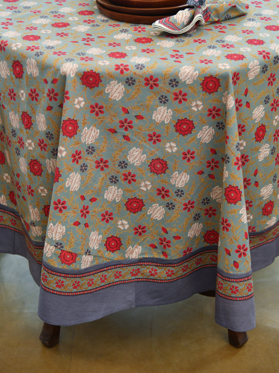 Round Table Cloth : Tara Teal