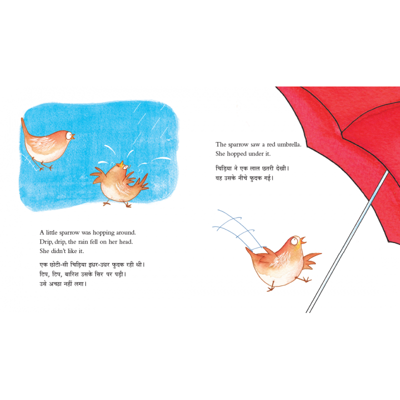 Bilingual Kids Book : The Red Umbrella