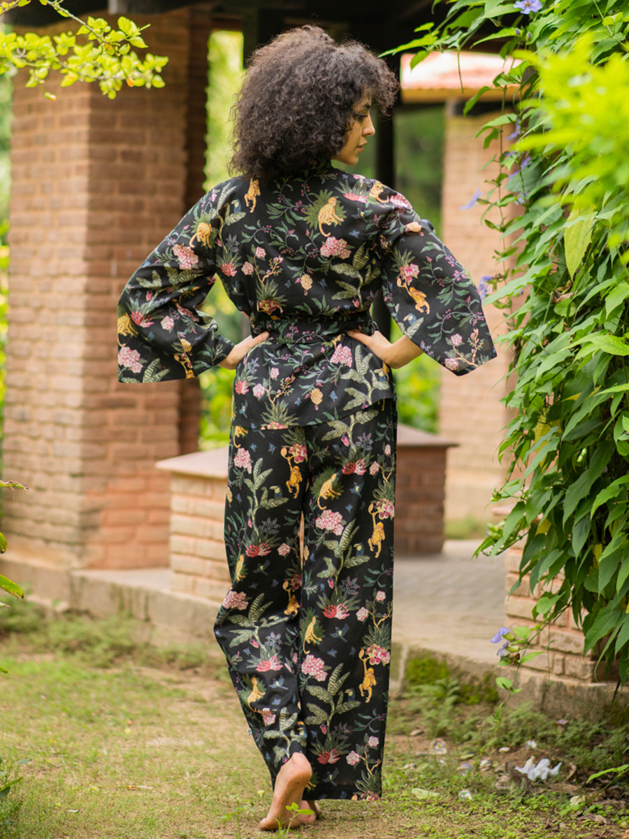 Wrap Around Pj Set : Ubud Black