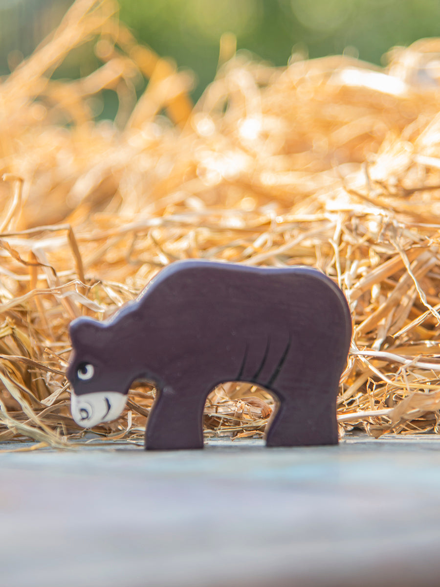 Wooden Hand Painted Animal : Bear