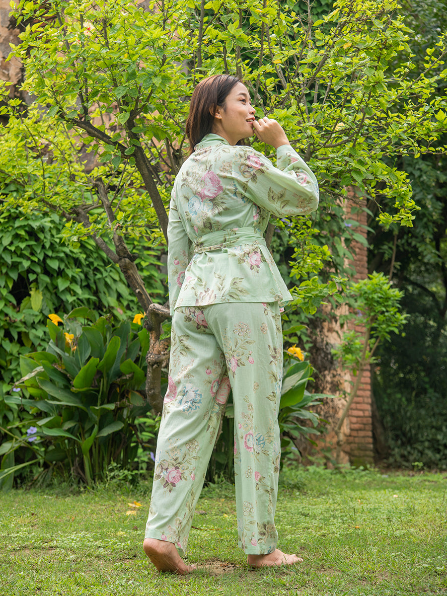 Wrap Around Pj Set : Potpourri Celadon