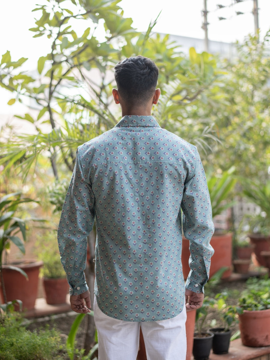 Xavier Mens Shirt : Chunri Teal